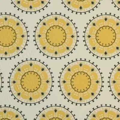 Rollo de tela de 60 yardas, multiusos, 55" de ancho, banda medallón | citrino, amarillo Foto 1 de 3