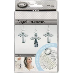 32 Angel Ornament Acrylic Plastic Beads Kit Christmas Decorations Crafts 2.8 cm - Picture 1 of 4