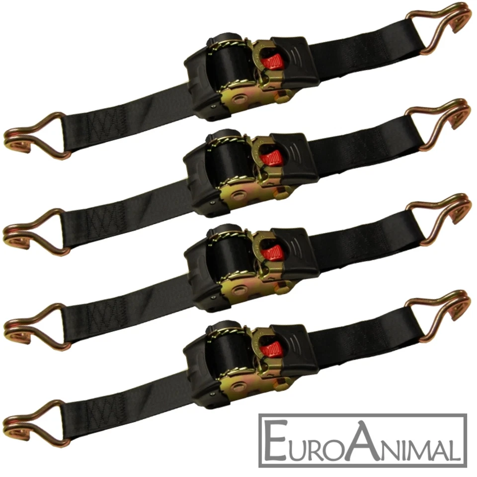 4 Stück automatischer Automatik Zurrgurt 3,0m x 50mm selbstaufrollend Spanngurt - Bild 1 von 1