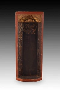 Niche. Carved and polychrome wood. 16th century. - Picture 1 of 9