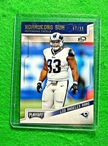 NDAMUKONG SUH 1ST DOWN PLAYOFF CARD SP #/99 LOS ANGELES RAMS 2018 PLAYOFF SP 