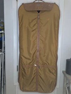 Vintage Samsonite Brown Leather Bi-Fold Hanging Garment Travel Bag Luggage - Picture 1 of 10