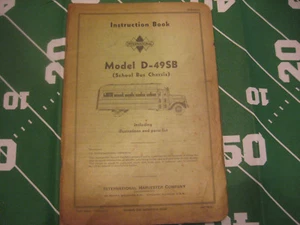 CATÁLOGO DE PIEZAS DE LIBRO DE INSTRUCCIONES DE AUTOBÚS CAMIÓN INTERNACIONAL IHC MODELO D- 49SB DE COLECCIÓN - Imagen 1 de 5