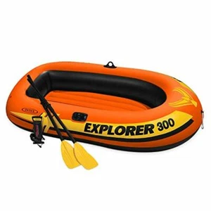 Pequeño bote inflable para 3 personas balsa de remo divertido lago piscina juguetes para niños adolescentes niños - Imagen 1 de 6