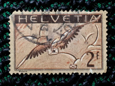 SWITZERLAND HELVETIA AIRMAIL SCOTT#C15 - Image 1 of 2