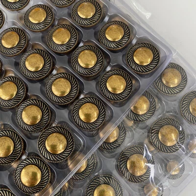 20X Metall Legierung Schaft Knöpfe DIY Nähen Zubehör Retro Rund 18mm 23mm 25mm - Bild 1 von 4