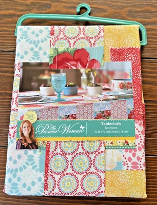 NEW Pioneer Woman Patchwork Tablecloth 52”x70” Oblong 2018 Cotton Poly - Image 1 of 4