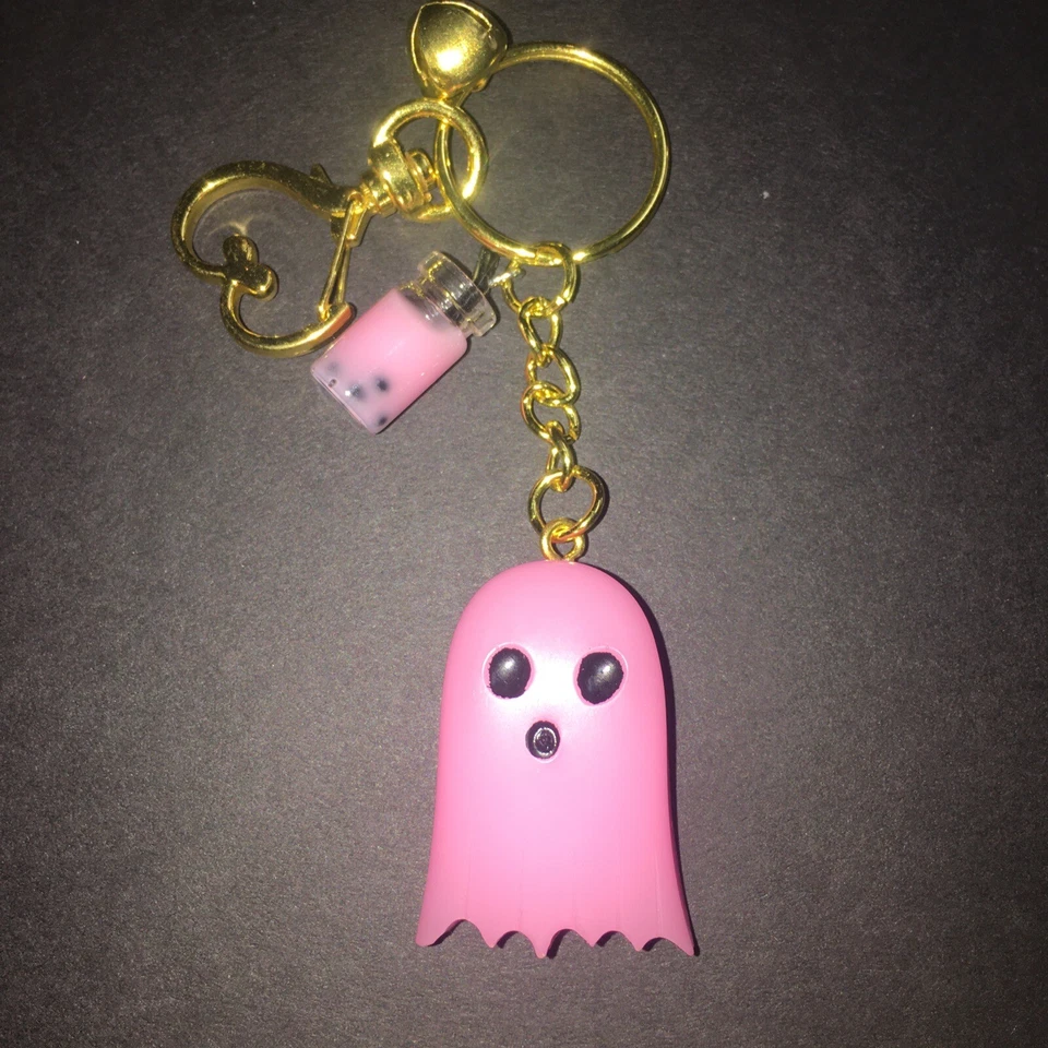 ~ ¡¡Llavero de resina hecho a mano Ghost Boba/bebida de frutas!!! Foto 1 de 1