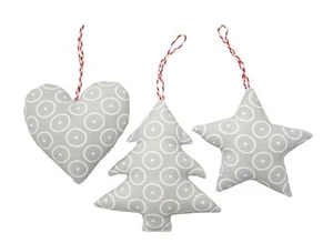 Dekohänger CIRCLE DOT grau 12-15cm by Krasilnikoff | Herz, Tanne, Stern | X-MAS - Bild 1 von 1
