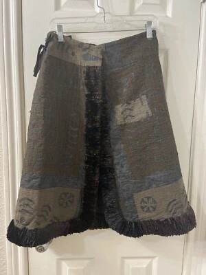 Dosa Silk Cotton Reversible Wrap Skirt Sz 4 (item 001) - Image 1 of 4