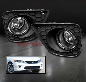 13-15 HONDA ACCORD COUPE 2DR BUMPER DRIVING FOG LIGHTS LAMP CHROME W/BULB+SWITCH - Picture 1 of 4