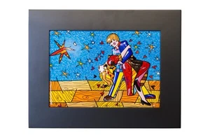 ROMERO BRITTO EDICIÓN LIMITADA PORCELANA ENMARCADA: HOLLYWOOD ROMANCE Goebel - Imagen 1 de 4