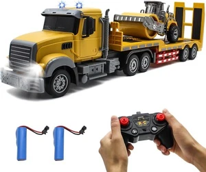 Fistone RC Semi Truck with Trailer, 1:24 RC Semi-Trailer Engineering Tractor ... - Picture 1 of 7