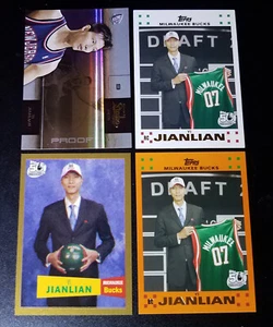 Yi Jianlian RC Rookie 2007-08 Topps Orange, White, Gold, Proof #/99 Bucks (4) - Picture 1 of 3