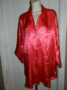 Camicia da notte pigiama vintage Victoria’s Secret etichetta oro rosa raso M/L  - Foto 1 di 4