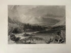 Mount Washington And The White Hills, Nr Crawford's - Antique Print 1840