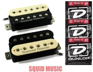 Seymour Duncan Hochvolt Humbucker Zebra Set Brücke + Hals + 3 kostenlose Saiten Sets - Bild 1 von 1