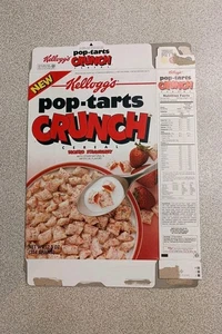 Kelloggs Pop Tarts Crunch 1994 fresa esmerilada vacía caja de cereales vintage limpia - Imagen 1 de 9