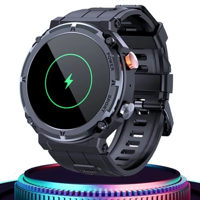 Bluetooth Luxus Smartwatch Herren watch Taktisch Fitness Pulsuhr Blutdruck 2025 - Bild 1 von 4