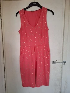 BODEN ORANGE/GOLD SPOT T SHIRT DRESS..SIZE 12 - Picture 1 of 4