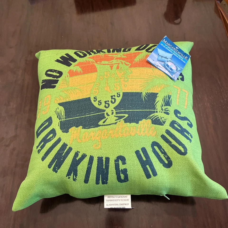 Novo com etiquetas travesseiro de arremesso interno externo Margaritaville 4  - Imagem 1 de 4