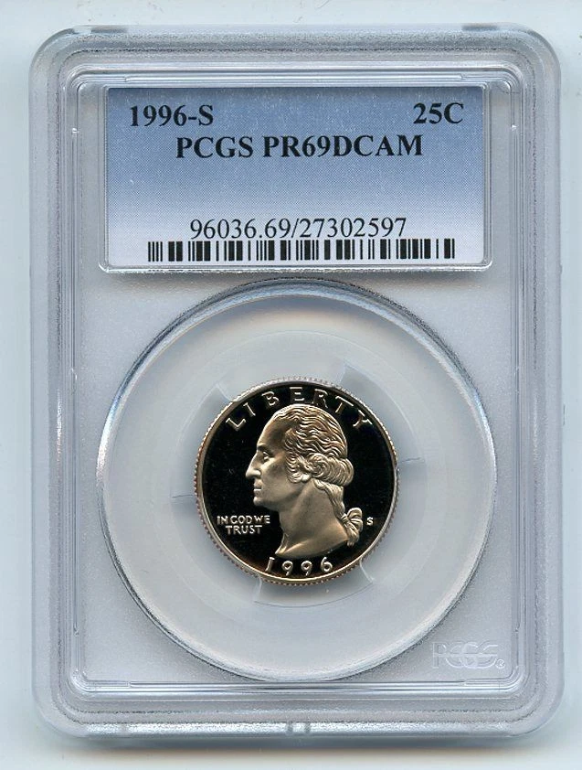 1996 S 25C Washington Quarter Proof PCGS PR69DCAM - Image 1 of 1