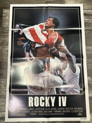 1985 Rocky IV Sylvester Stallone 27 x 41 Filmplakat mit einem Blatt gefaltet - Bild 1 von 4