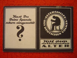 ALTERSHILFE DES DEUTSCHEN VOLKES – HILF DEM NOTL. ALTER - Taschenkalender 1922 - Bild 1 von 2