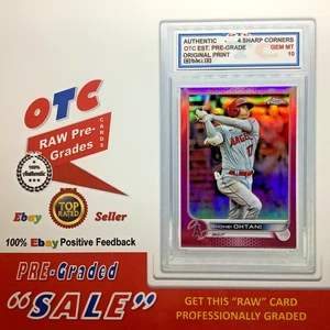 2022 Topps Chrome #1- Shohei Ohtani Rosa Rifrattore PRE-Graded-OTC 10 Gemme Mt - Foto 1 di 8