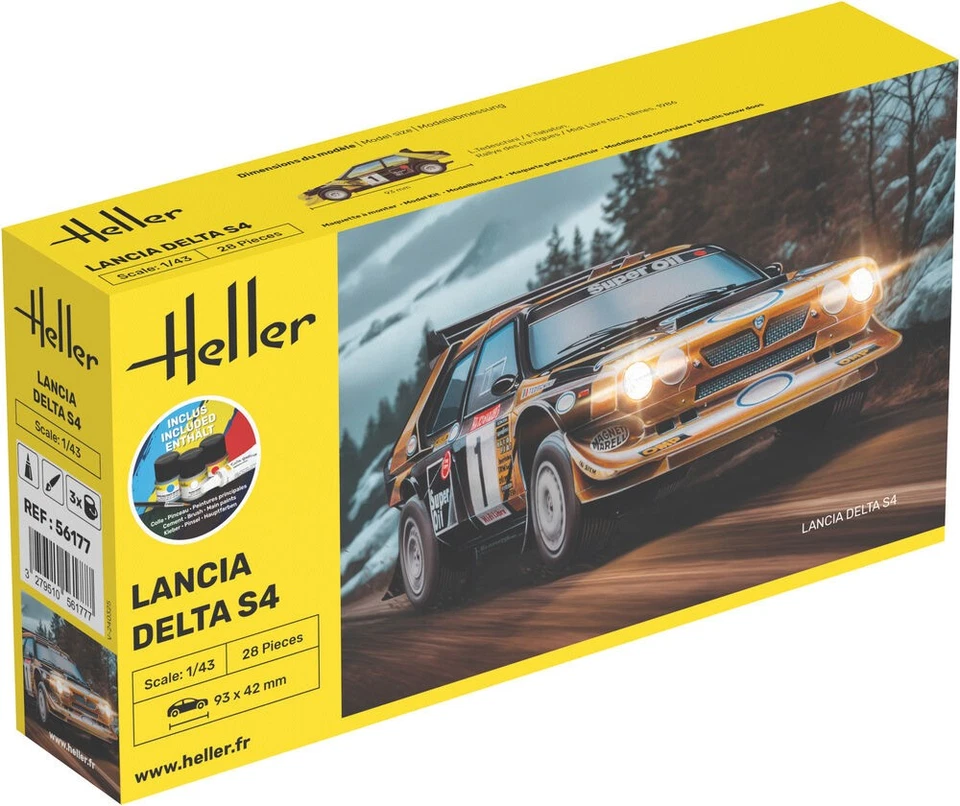 Heller 56177 - 1:43 Starter Kit Lancia Delta S4 - Nuovo - Immagine 1 di 1
