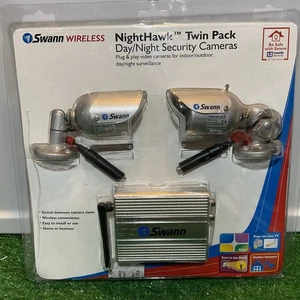 Swann Wireless NightHawk Twin Pack Day/Night Security Cameras System Sealed Pack - Picture 1 of 9