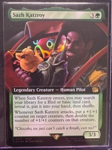 MTG: Sazh Katzroy (arte extendido) (lámina) - casi nuevo - fantasía final - Imagen 1 de 2