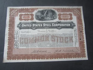 1928 - UNITED STATES STEEL CORPORATION - Stock Certificate - N.J. - Picture 1 of 1