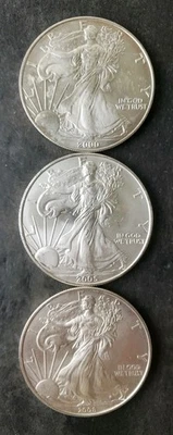 2000年、2005年和2008年1美元美国鹰银币 — 第 1/3 张图片