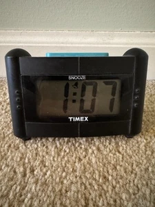 Vtg Timex Indiglo Blue Night Light Travel Digital Alarm Clock Battery Operated - Picture 1 of 4