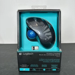 Logitech M570 Ergonomic Wireless Trackball Mouse - BRAND NEW SEALED - Right Hand - Afbeelding 1 van 9