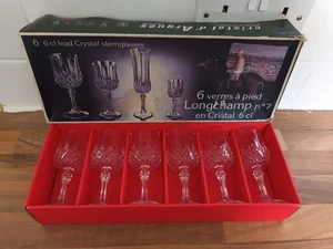 Cristal d’Arques Longchamp No.7 Glasses x6 | Lead Crystal Stemware - Picture 1 of 8