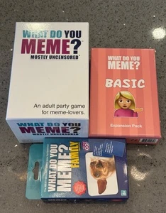 BUNDLE!What do u meme ? Plus Family Edition&Basic expansion pack! Adult Game - Picture 1 of 4