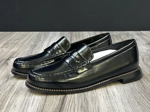 Freda Salvador Elba Penny Loafer schwarz Spazzolato 100 % italienisches Leder Größe 9 - Bild 1 von 11