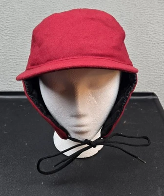 Pendleton Red Wool Trapper Hunting Hat Quilted Lined Ear Flaps Men's Size Small - Image 1 of 4