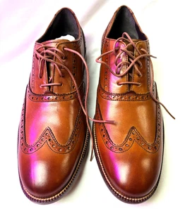 Cole Haan Herren Williams Budapester Oxford Schuhe Hellbraun Größe 8 M C12210 Neu - Bild 1 von 8