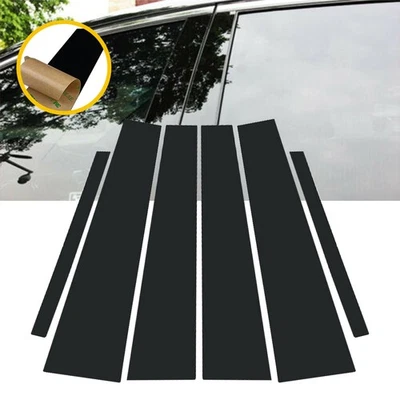Juego de 1/2 postes de pilar negros para Honda Accord 13-2017 moldura de puerta cubierta de piano ventana Foto 1 de 4