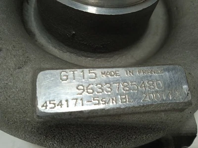 9633785480 TURBOCHARGER / 598671 FOR PEUGEOT 406 BERLINA S1/S2 - Image 1 of 4