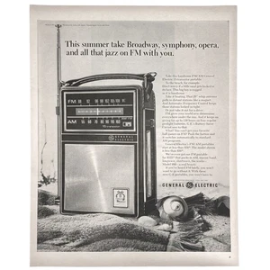 1965 General Electric AM / FN 15 Transistor Portable Radio Vintage Print Ad - Picture 1 of 1