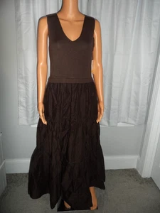 Cool Taylor Talla M Marrón Chocolate Sin Mangas Suéter Maxi Vestido Mujer Nuevo Con Etiquetas - Imagen 1 de 6