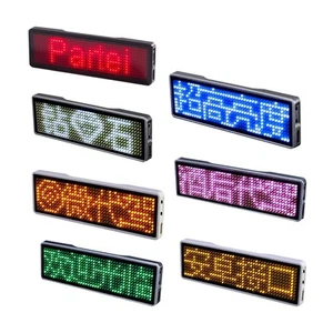 LED Sign Board LED Name Message Tag Rechargeable Signage Badge Sign Billboard - Picture 1 of 45
