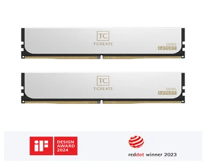 Team Group T-Create Expert DDR5 32GB Kit (2 x 16GB) 6400MHz CL32 White - Picture 1 of 5