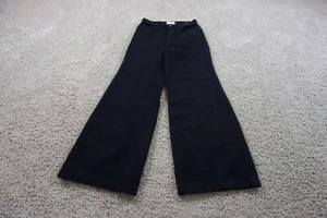 Frame Jeans Womens 23 Black Le Baggy Palazzo Wide Leg Denim Stretch - Picture 1 of 11