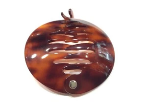 GRANCHIO FERMAGLIO A PETTINE ovale 12 DENTI RODOID FRANCESE VISONE - Picture 1 of 2