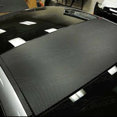 12"x60" Car Interior Accessories Panel Black 7D Carbon Fiber Vinyl Wrap Sticker - Image 1 of 4